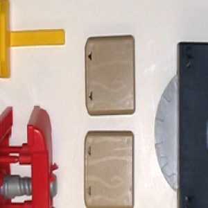 Hardware Pack 1: Saw (J). Vise (K). Miter (S) and Wood (M-2)
