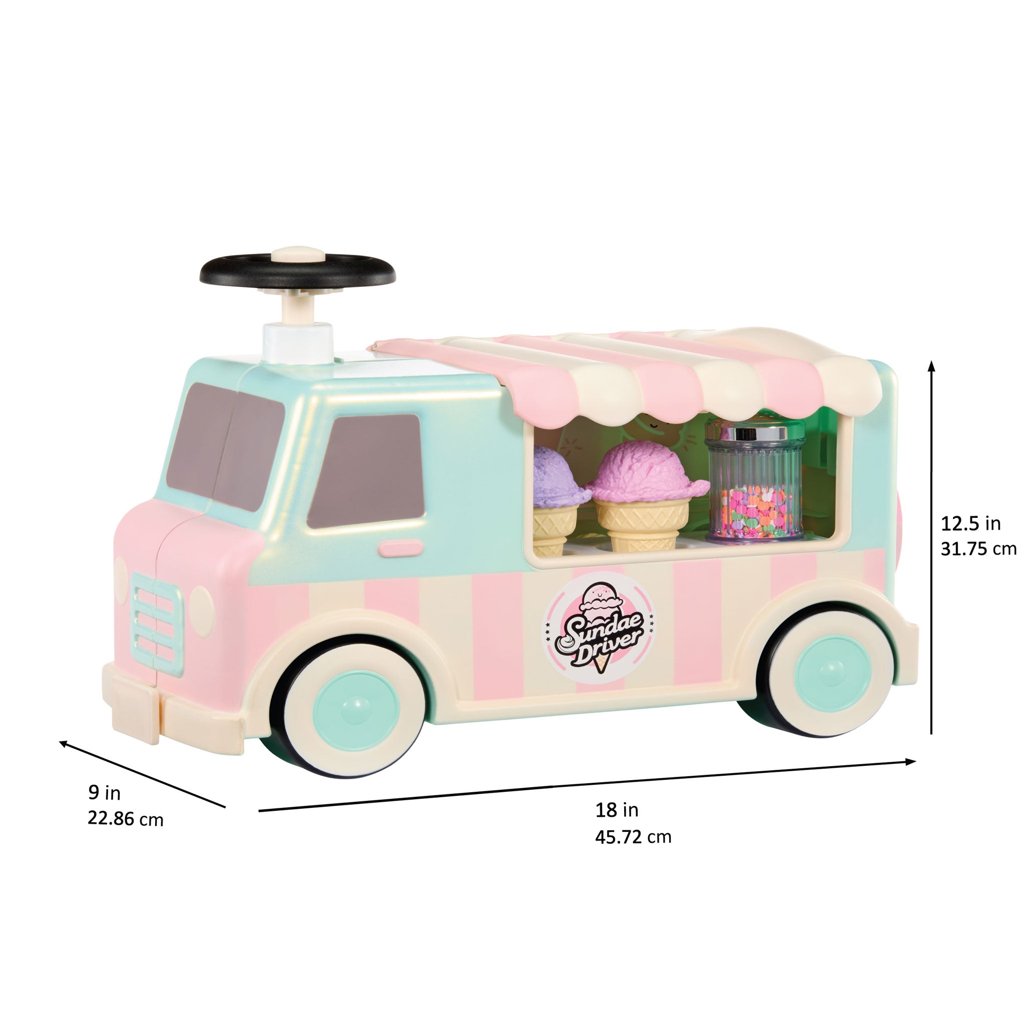 Sweet Spaces™ Ice Cream Scoot N' Serve™ Ride-On - Image 3