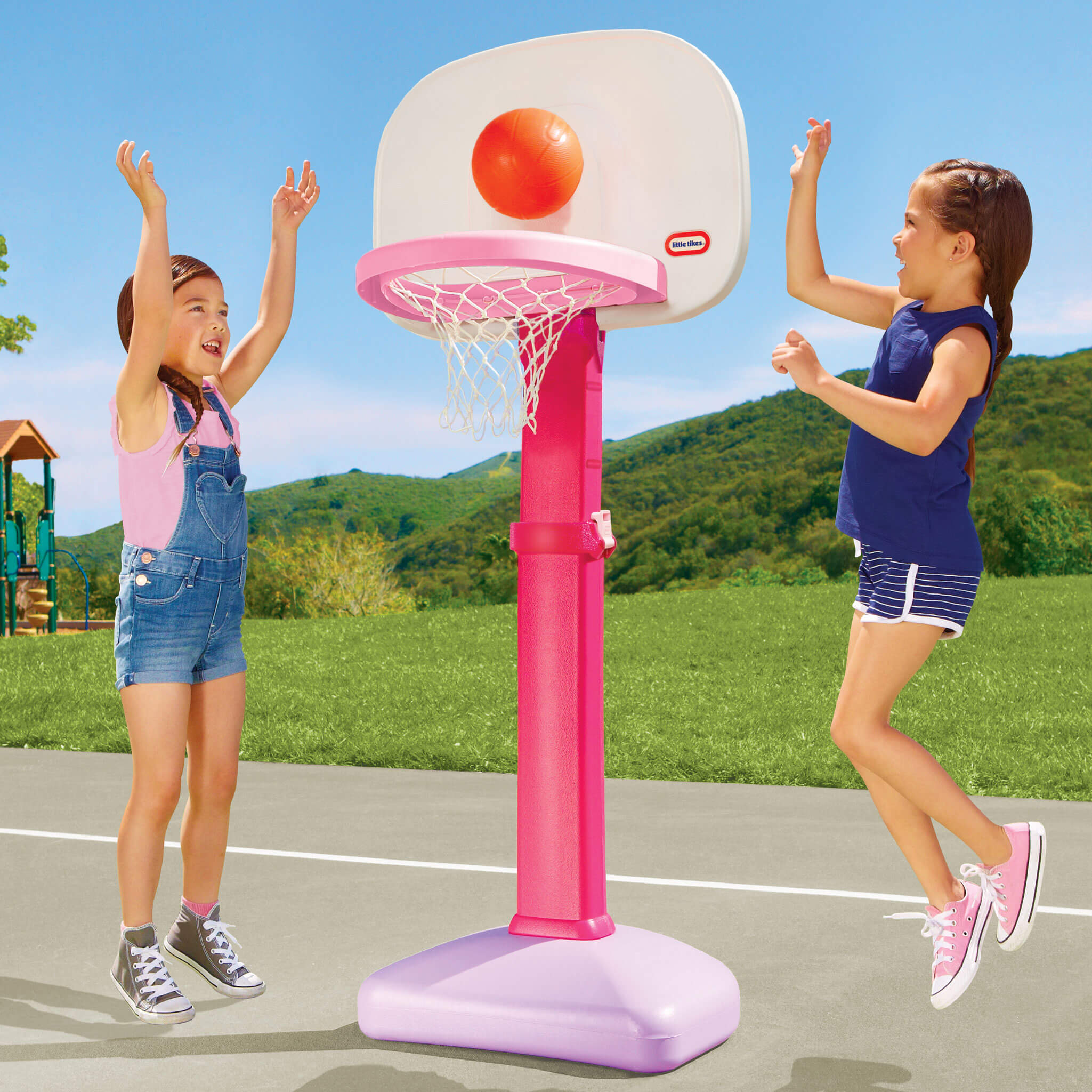 TotSports™ Easy Score™ Basketball Set - Pink - Image 2