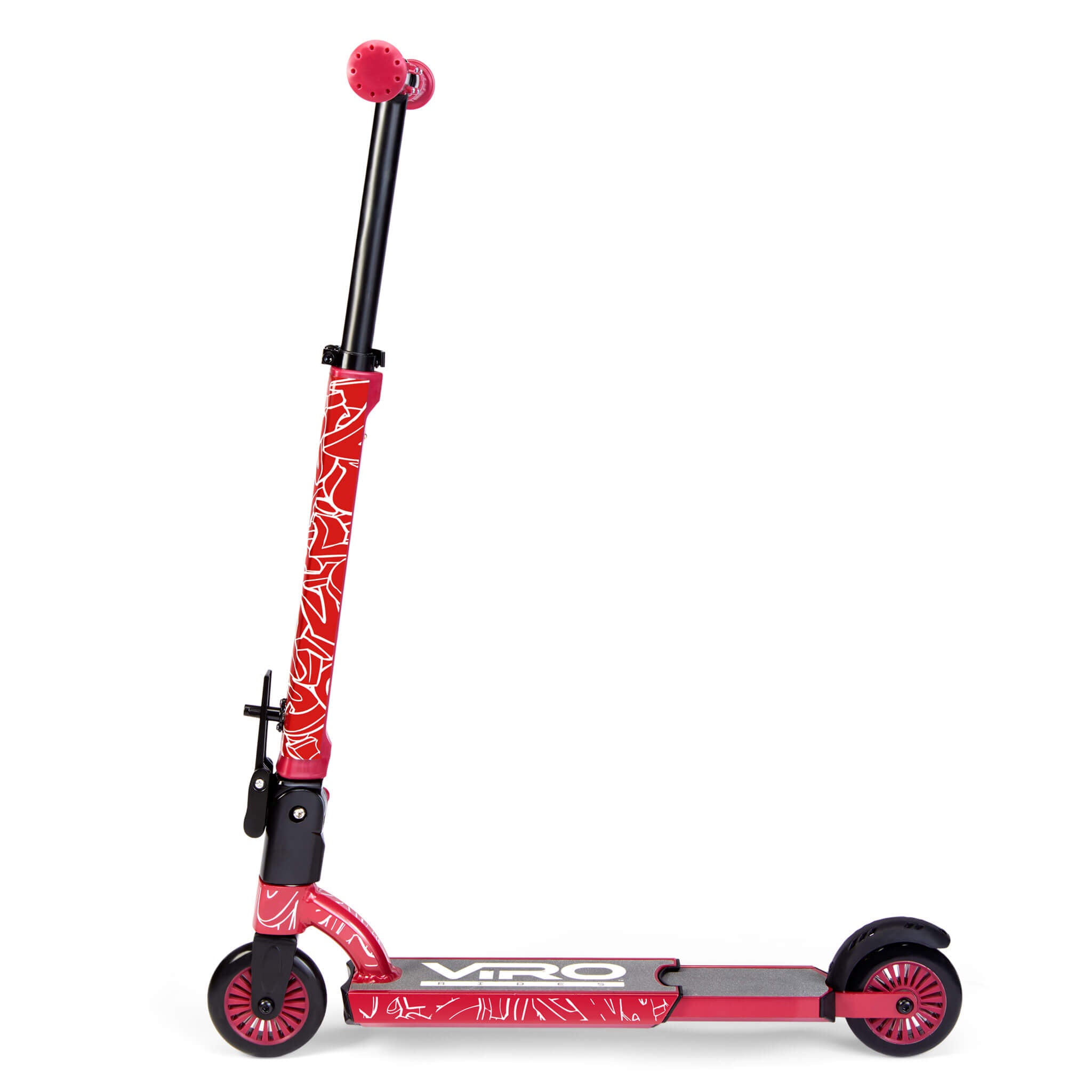 Viro Rides Compact Scooter Black and Red - Image 4