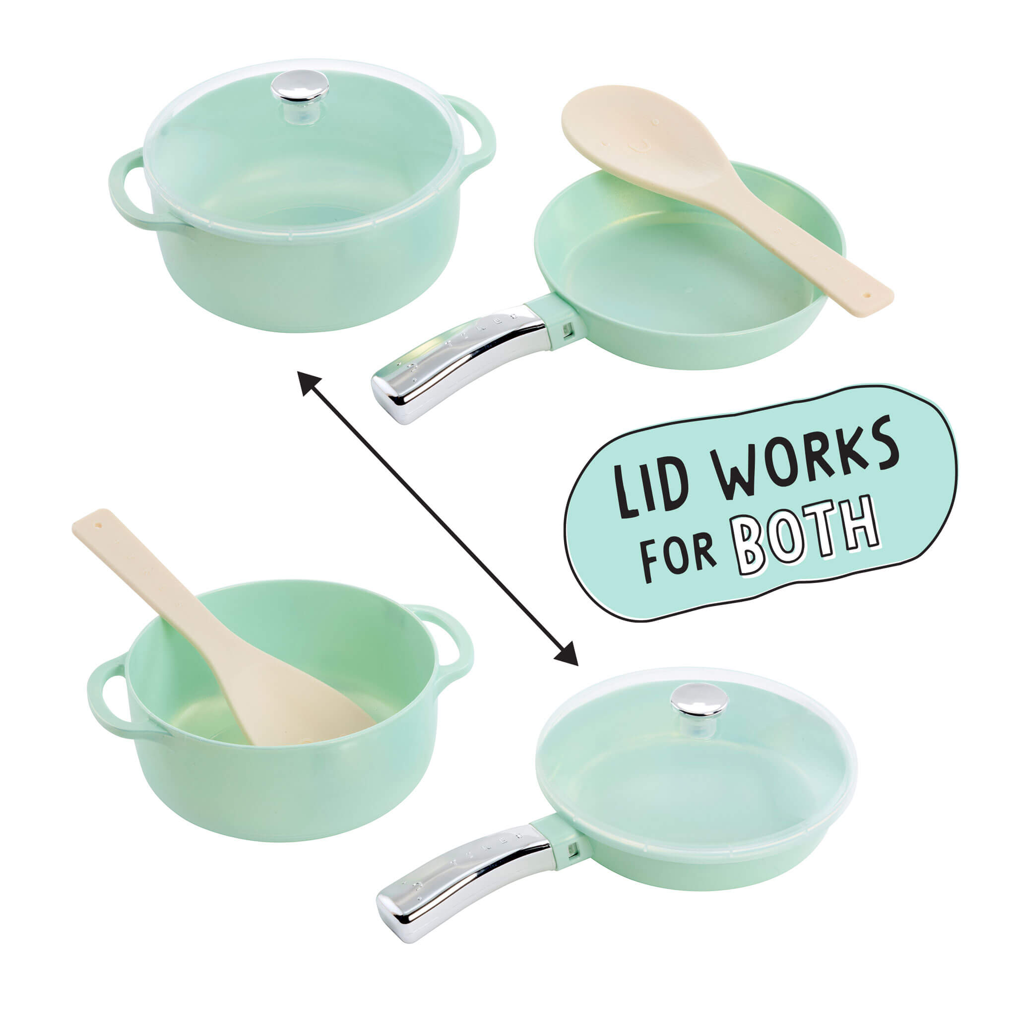 Sweet Spaces™ Pots & Pans Set - Sea Foam - Image 3