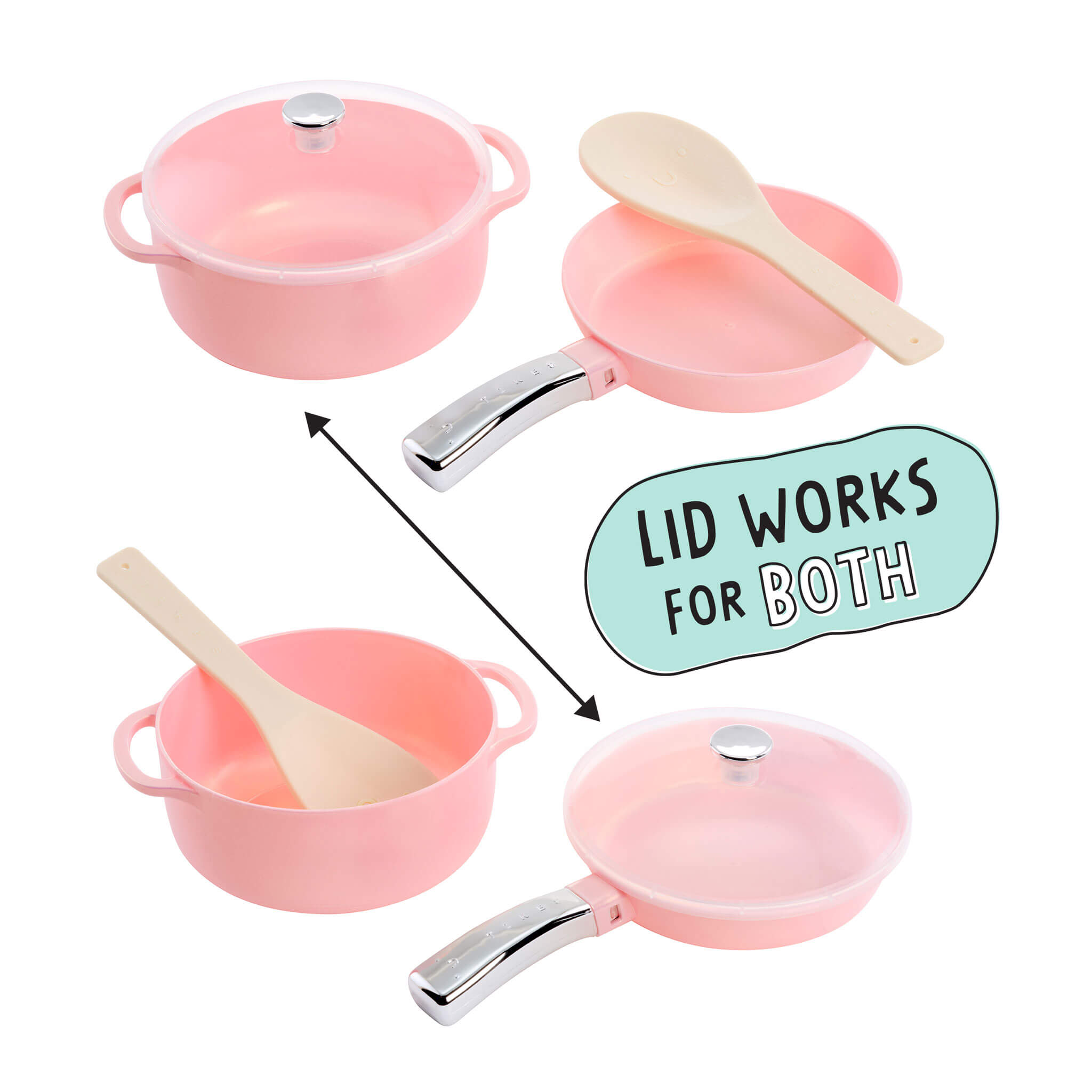 Sweet Spaces™ Pots & Pans Set - Pink - Image 3